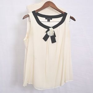 St. John Flowy Silk Dress Tank with Pin